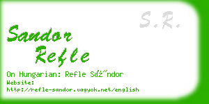 sandor refle business card